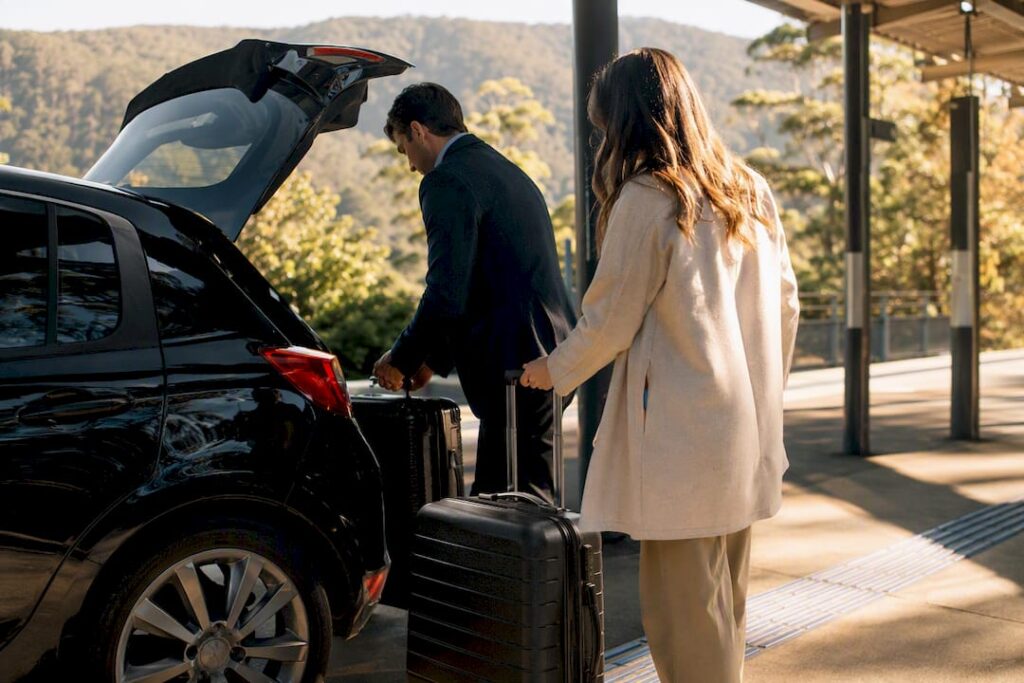Private transfer vehicle at Sydney Airport pickup
