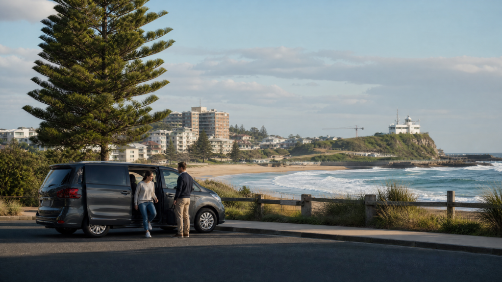 Newcastle coastal and regional-city private transport context.
