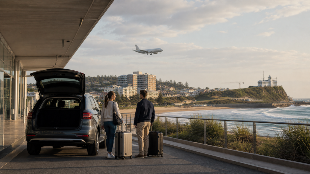 Sydney Airport to Newcastle intercity travel options.